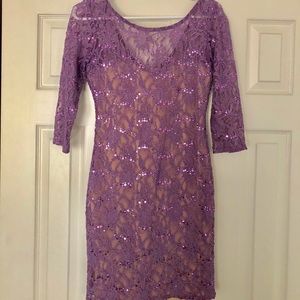 Lavender sequin dress